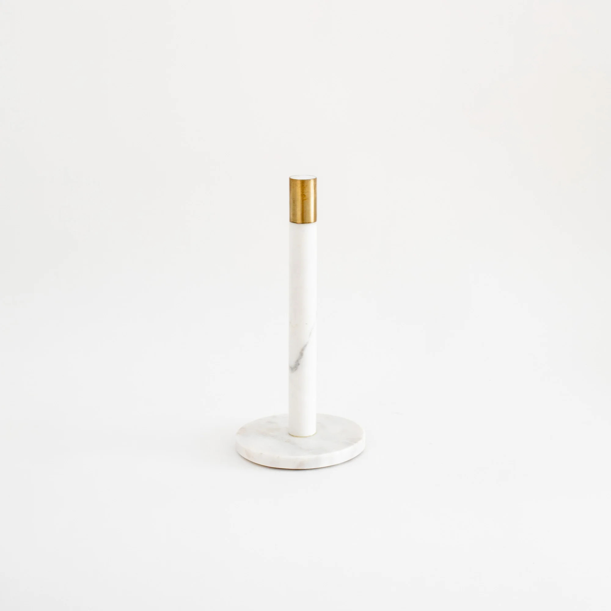 Marble & Brass Paper Towel Holder | The Vintage Rug Shop