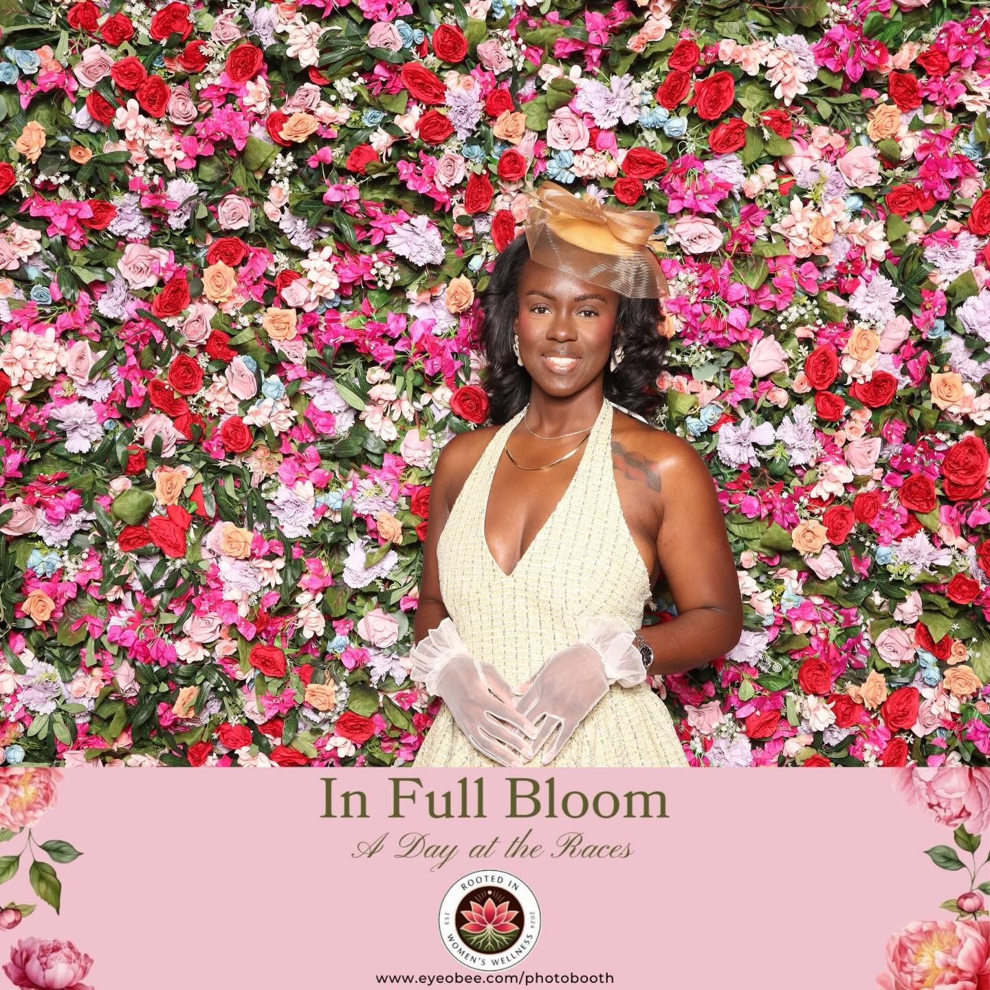 Just a girl- in full bloom.🤌🏾🥂🌸🌺
A moment to reflect on a time that felt like the lowest only -to bloom into something extraordinary. 
Thank you @rootedinwomenswellnessinc for a great morning🫶🏾