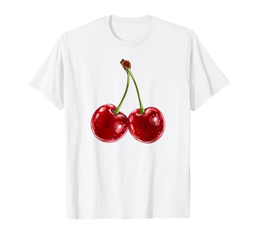Cherry Red Aesthetic Cherries Trendy Summer Women T-Shirt | Amazon (US)