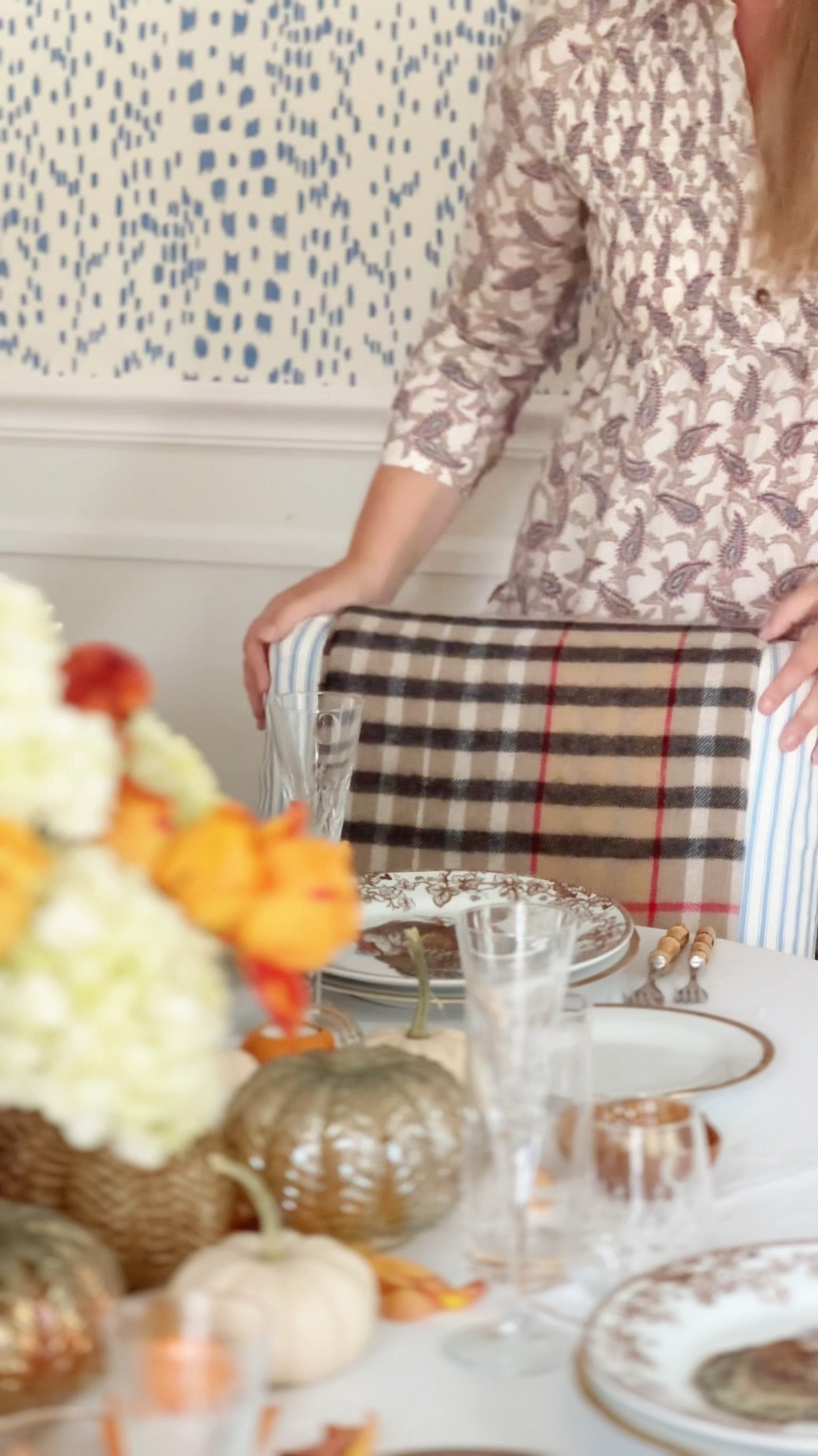 Prepping for Thanksgiving with these table top and home finds. I love to add a fall plaid throw blanket to my dining chairs for a cozy fall touch.

#LTKHome #LTKSeasonal #LTKVideo