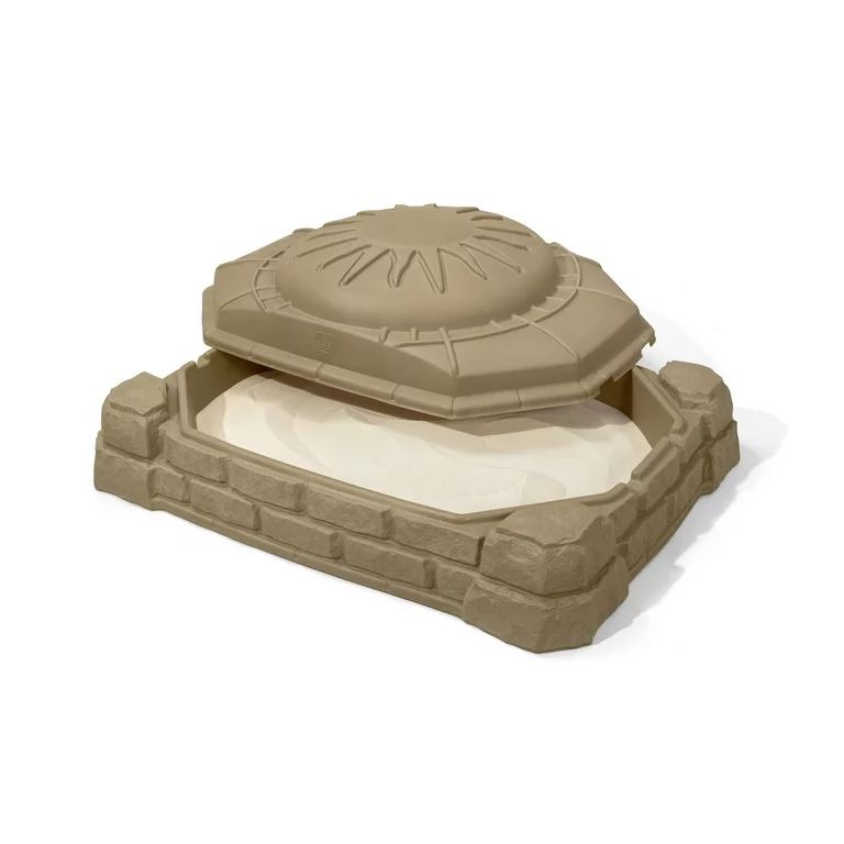 Step2 Naturally Playful Sandstone Beige Plastic Sandbox Toy with Cover for Kids | Walmart (US)