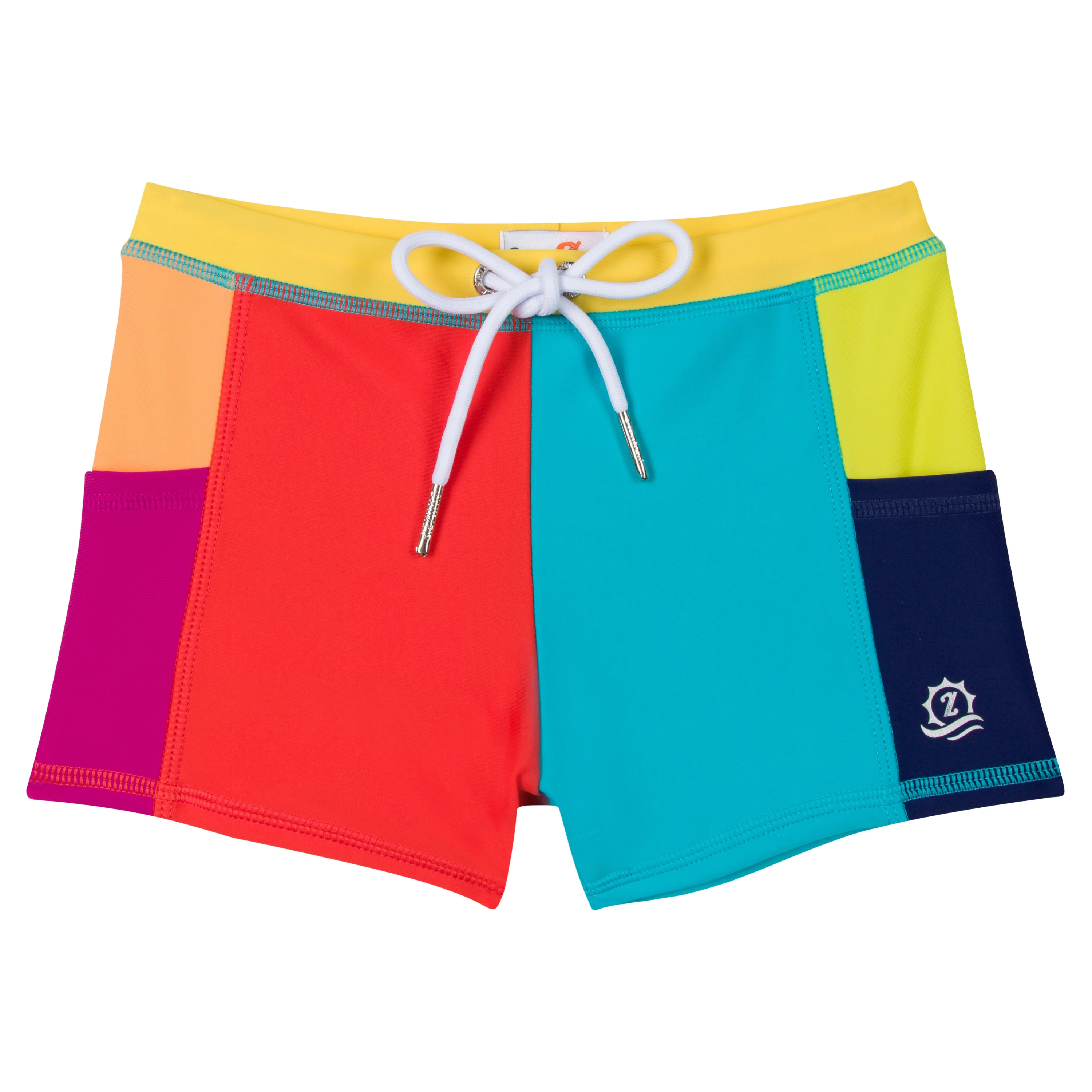 Kids Euro Swim Shorties | "Color Pop" | SwimZip