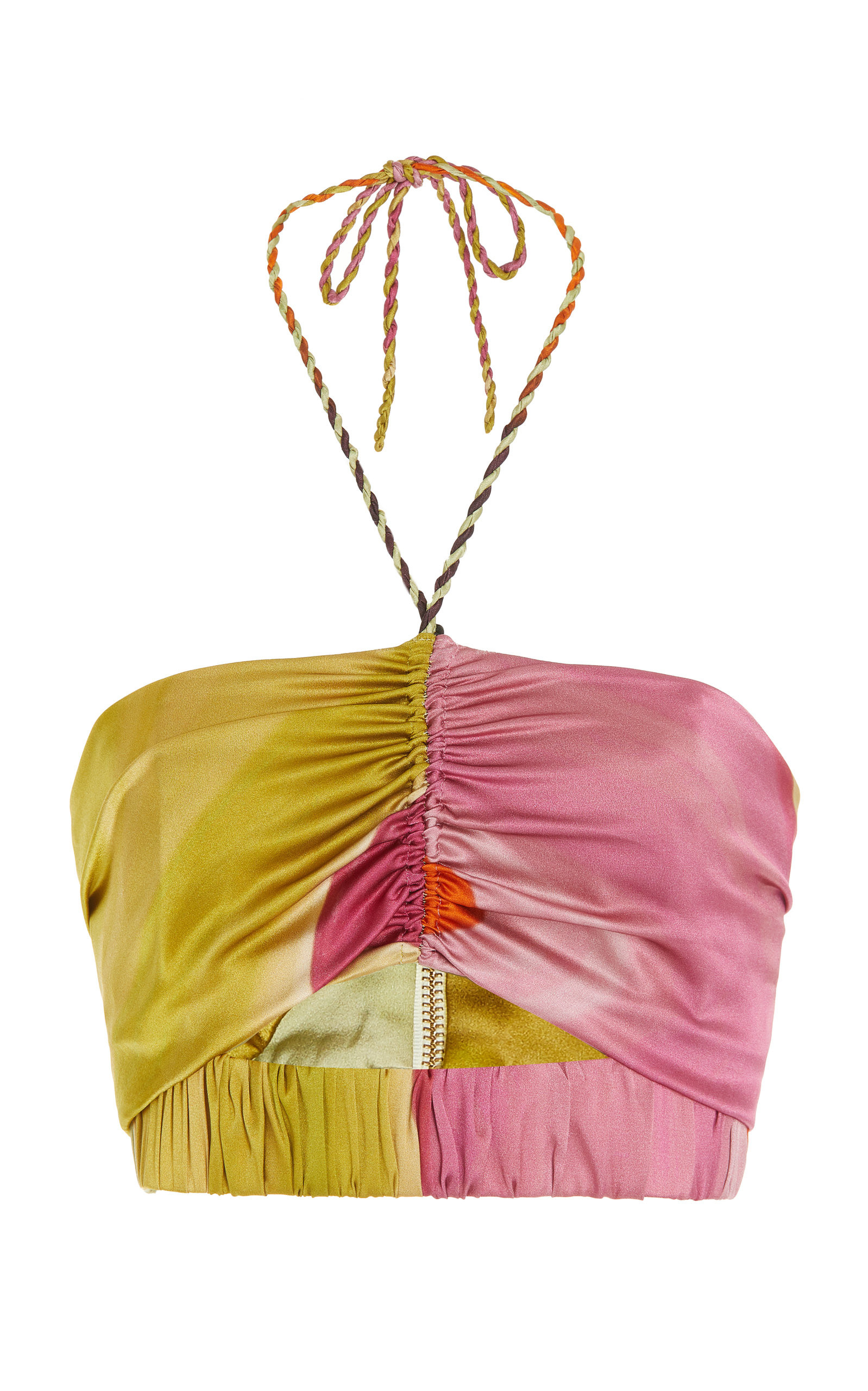 Arona Cropped Cutout Silk Top | Moda Operandi (Global)