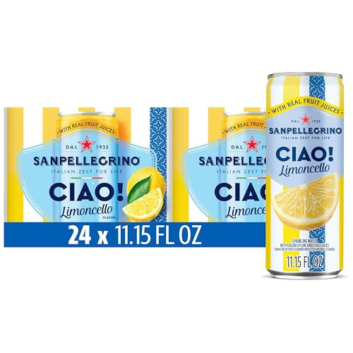 Sanpellegrino Ciao Limoncello Flavored Sparkling Water, Italian Sparkling Water, 24Pk | Amazon (US)