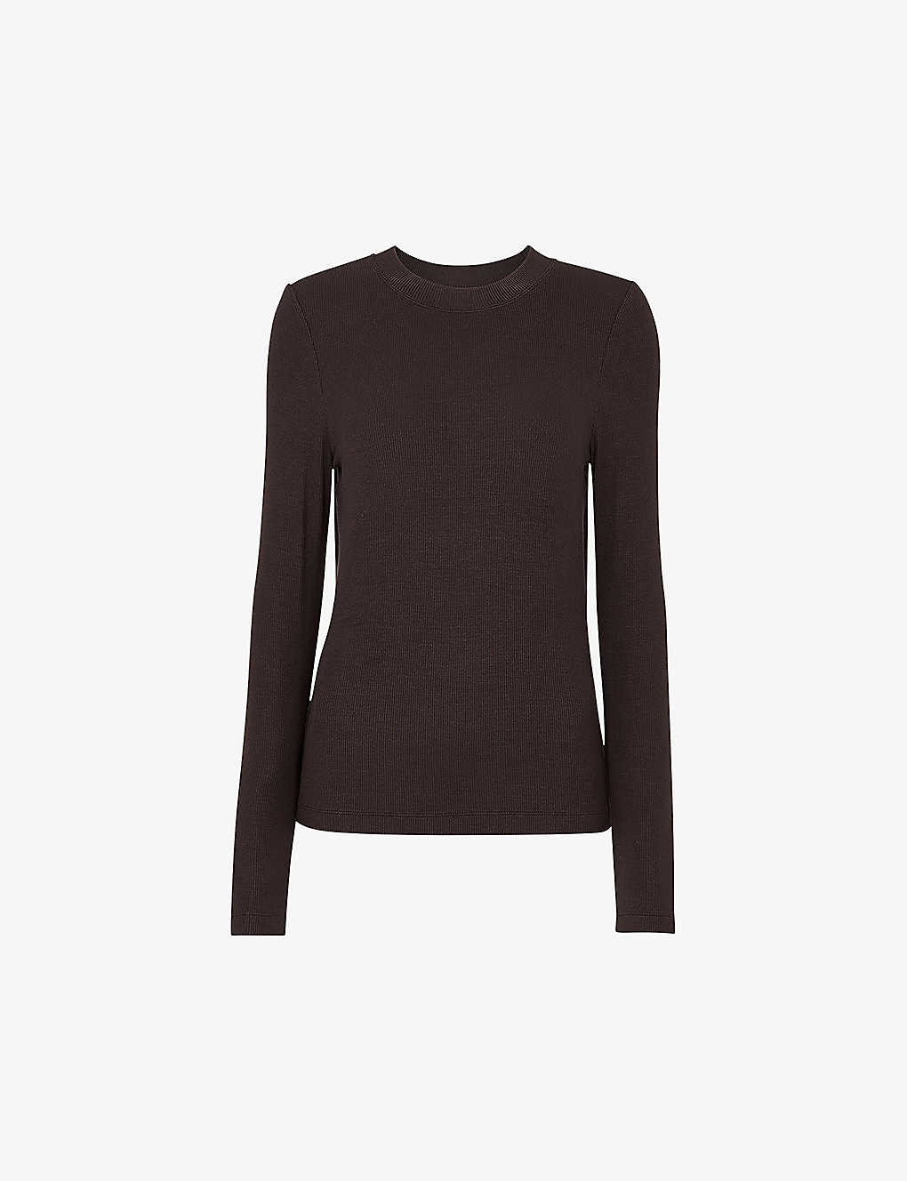 Essential ribbed stretch-woven T-shirt | Selfridges