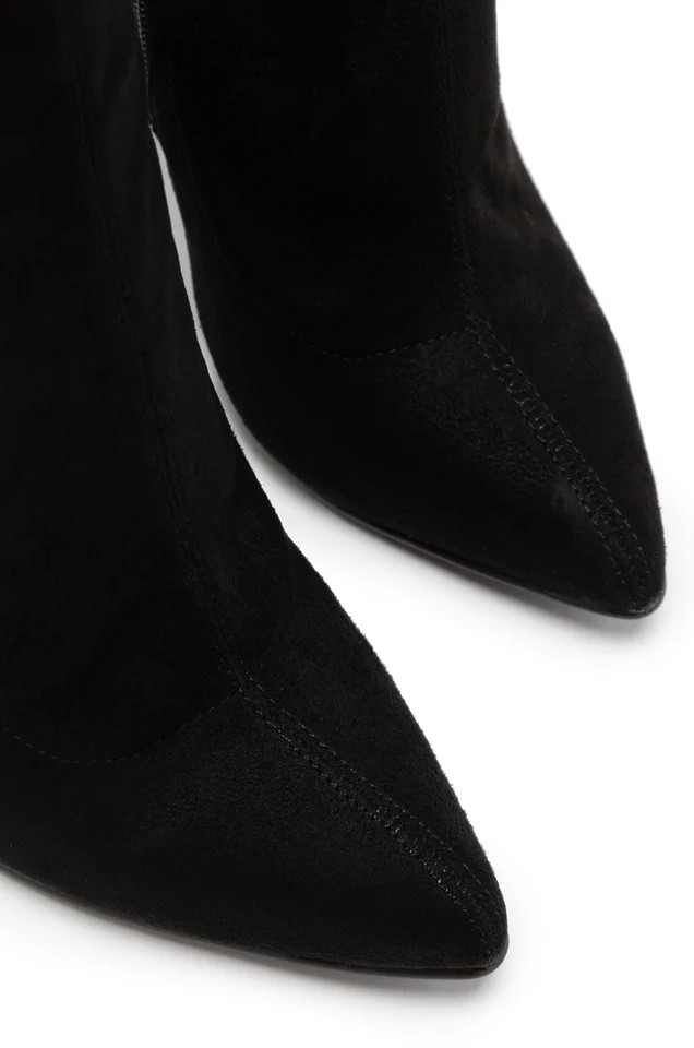 Miss Lola | Black Heel Ankle Boots | MISS LOLA