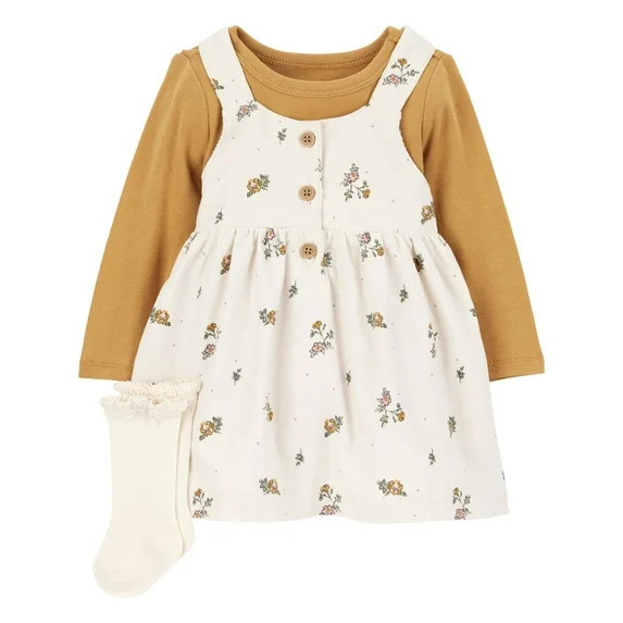 Carter's Child of Mine Baby and Toddler Girl Dress Set, 3-Piece, Sizes 0/3-24 Months - Walmart.co... | Walmart (US)
