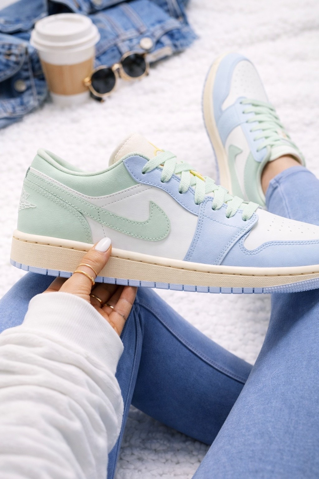 
OK, ladies sit down for this one because Nike just released their spring edition look at this Robin egg and sage color together. It is so good and it’s on the Air Jordan low dunk ladies. Don’t miss this one.

#LTKgrwm #LTKmomlife #LTKdayinmylife
