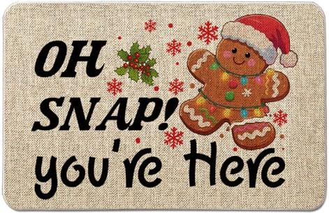 Gingerbread Door Mat Funny Christmas Outdoor Rug Gingerbread Decor Doormats Farmhouse Home Kitche... | Amazon (US)