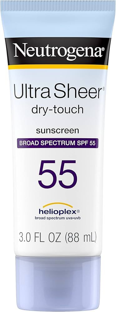 Neutrogena Ultra Sheer Dry-Touch Sunscreen Lotion, Broad Spectrum SPF 55 UVA/UVB Protection, Ligh... | Amazon (US)