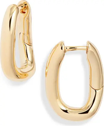 Demi Fine Oval Link Hoop Earrings | Nordstrom