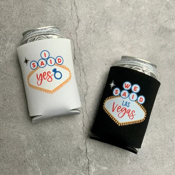 I said Yes We Said Vegas Bachelorette Party Beer Can Coolers | Etsy (US)
