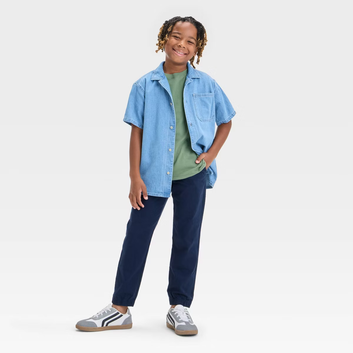 Boys' Short Sleeve T-Shirt - Cat & Jack™ Charcoal Gray XL Husky: Crew Neck, Jersey Fabric | Target