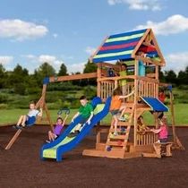 Backyard Discovery Beach Front Wooden Cedar Swing Set | Walmart (US)