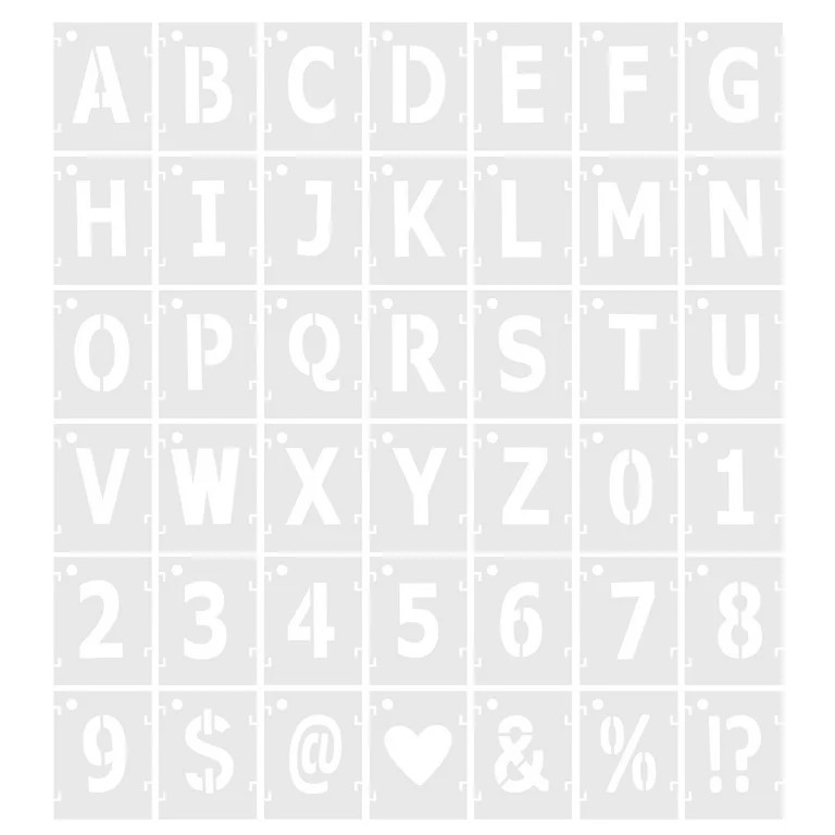 Uxcell 6 Inch Letter Number Stencils 6" Width Reusable Alphabet Numbers Symbol Templates Set with... | Walmart (US)