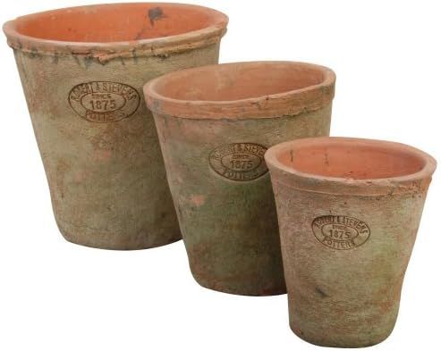 Esschert Design AT01 16 x 16 x 17cm Aged Terracotta Round Pots (Set of 3) | Amazon (UK)