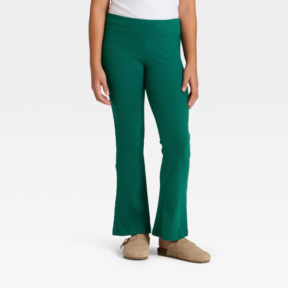 Girls' Ribbed Leggings - Cat & Jack™ Green XXL | Target