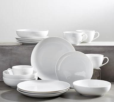 Classic Coupe Porcelain 16-Piece Dinnerware Set | Pottery Barn (US)