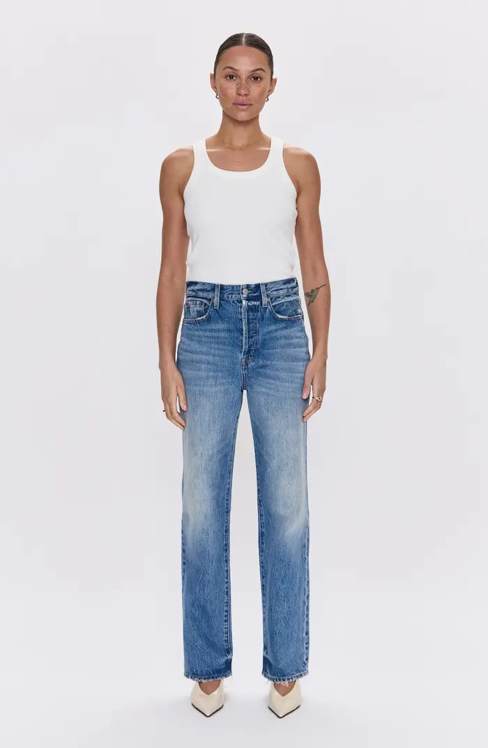 Pistola Cassie High Waist Straight Leg Jeans | Nordstrom | Nordstrom