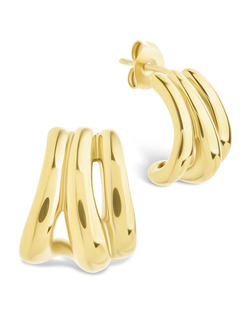 Triple Row Beatrix Statement Hoop | Sterling Forever