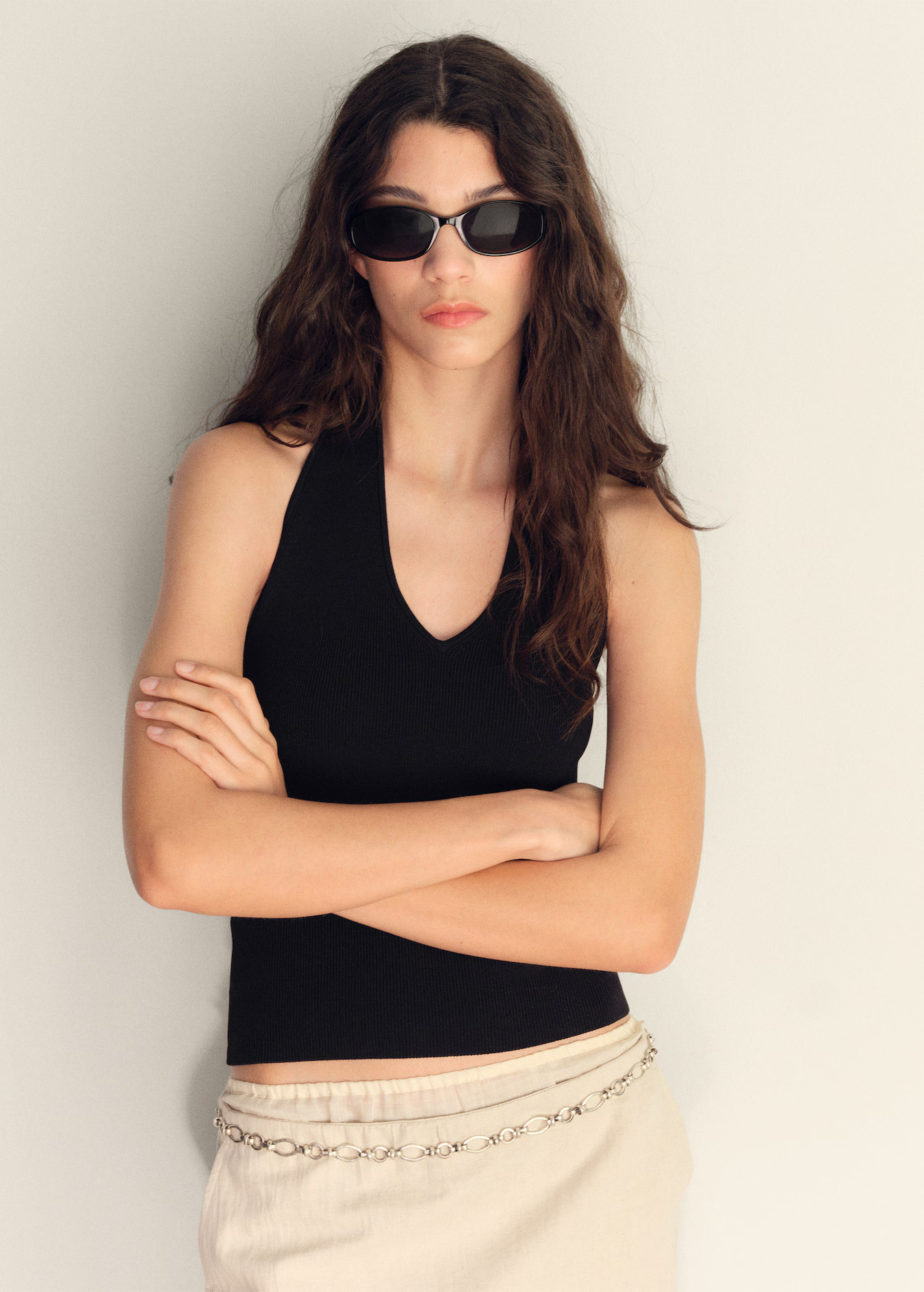 Ribbed halter-neck top - Women | MANGO USA | Mango (US/MX/AU)