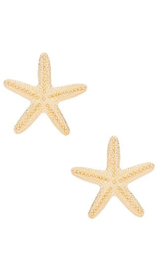8 Other Reasons Aqua Starfish Stud Earrings in Metallic Gold. | Revolve Clothing (Global)