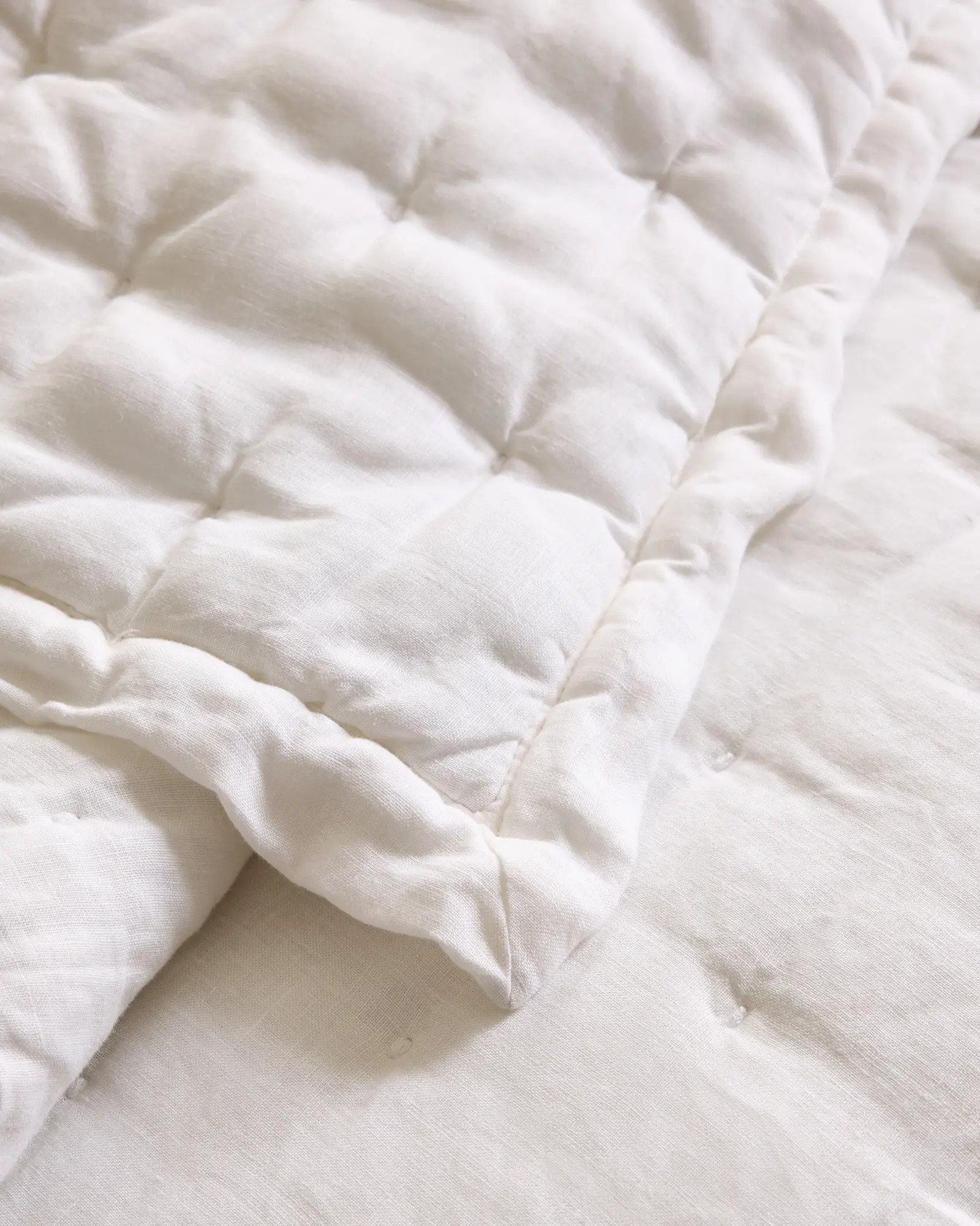 European Linen Dream Quilt Set in White | Quince