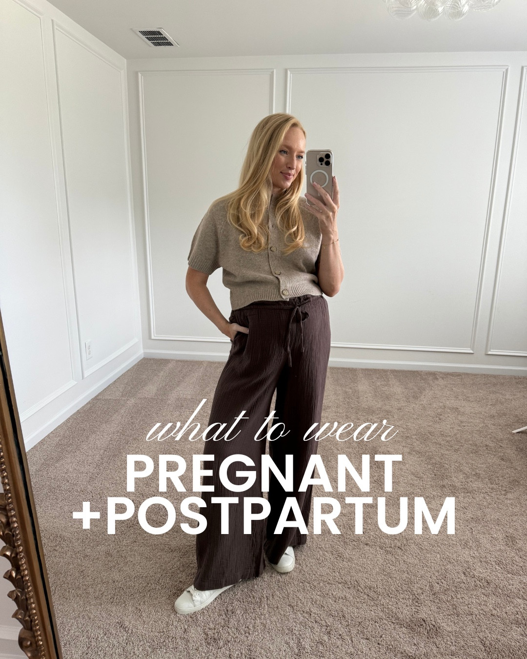 Pregnancy and postpartum style for me means outfits that are simple, comfortable, and still feel put together. Perfect for appointments or running around town. Comment CHIC for the links.

#LTKBump #LTKBaby #LTKFindsUnder100