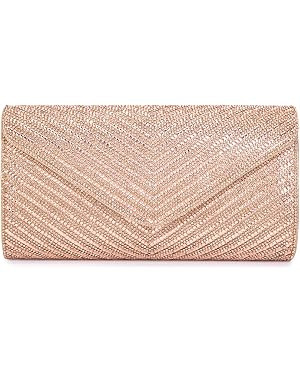 Women's Evening Handbags Envelope Clutch Purses Ladies Crossbody Bags Rhinestone Wedding Bag Shou... | Amazon (US)