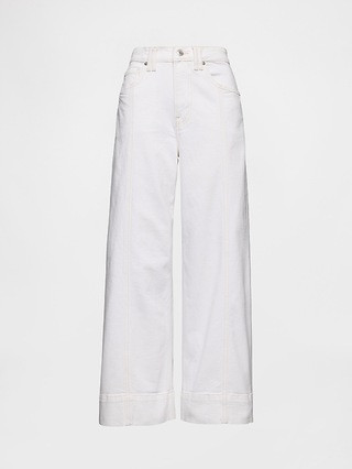High Rise Stride Wide-Leg Ankle Jeans | Gap (US)