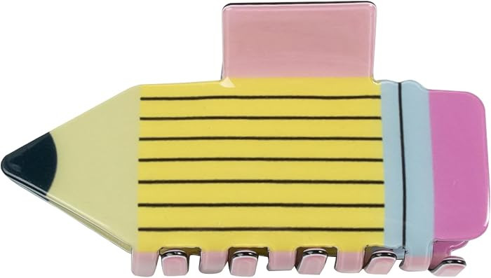 Ecuupas Pencil Bow Hair Claw Clips Back To School Hair Clips Funny Teacher Hair Clips Cute Hair J... | Amazon (US)