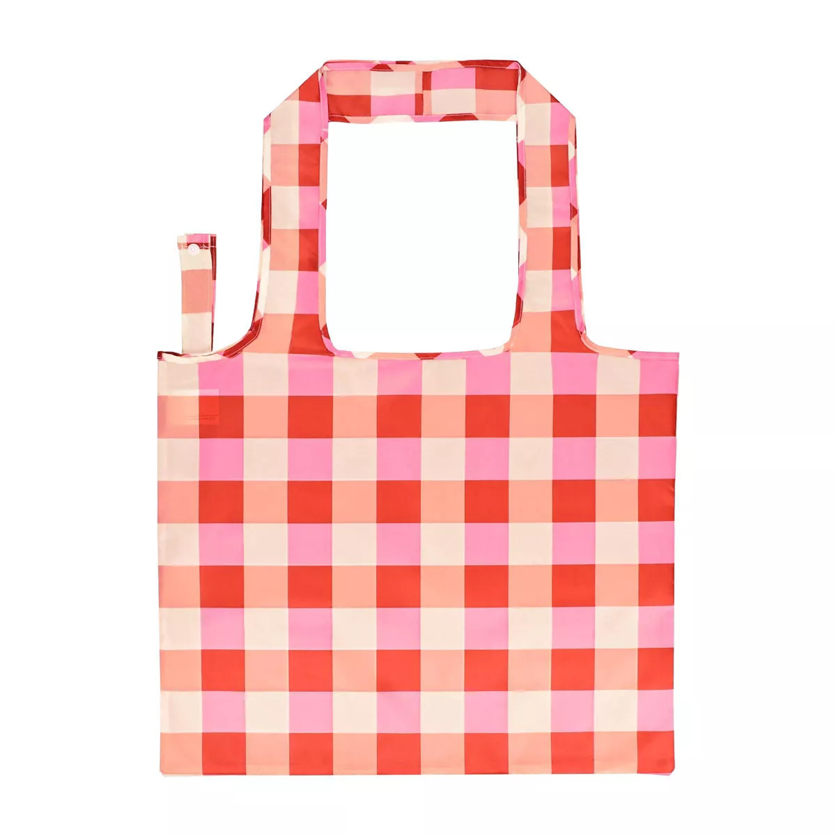 Reusable Folding Tote Bag Red Grids - Bullseye's Playground™ | Target