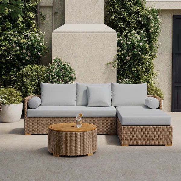 Caril 3 - Person Outdoor Seating Group with Cushions | Wayfair North America