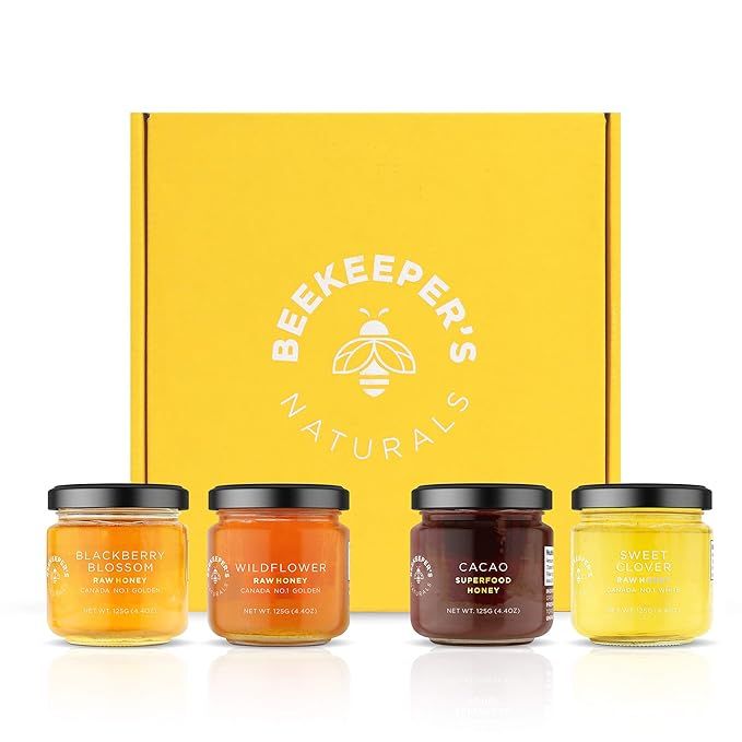 BEEKEEPER'S NATURALS 100% Raw Honey Sampler Gift Box- Eco-Friendly, Non-Toxic, Non-GMO, Gluten-Fr... | Amazon (US)