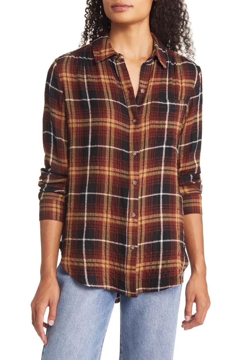 beachlunchlounge Plaid Button-Up Shirt | Nordstrom | Nordstrom