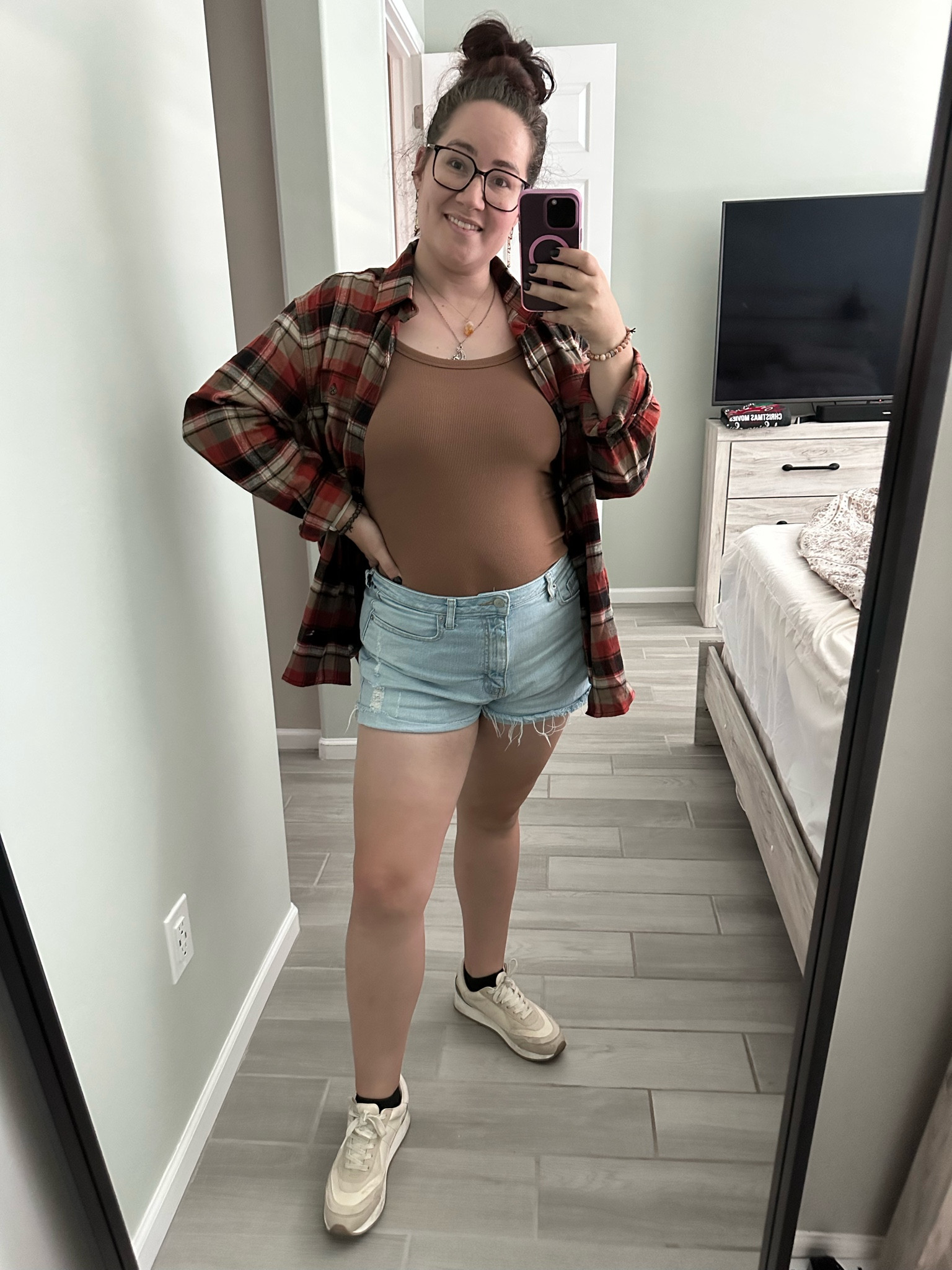 Transitioning to fall with these comfy Jean shorts and the perfect flannel from #walmartfashion

#LTKmidsize #LTKstyletip #LTKSeasonal