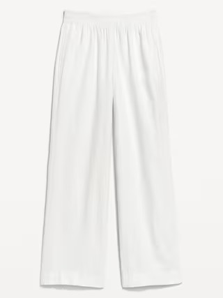 High-Waisted Linen-Blend Wide-Leg Pants | Old Navy (US)
