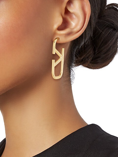 Valentino Garavani VLogo Hoop Earrings | Saks Fifth Avenue