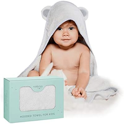 Natemia Rayon from Bamboo Hooded Baby Bath Towel | Highly Absorbent, Plush, Soft & Odor Resistant... | Amazon (US)