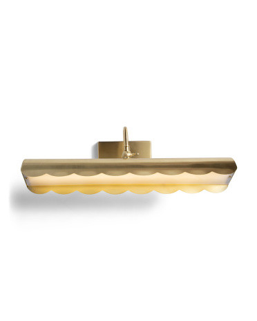 18.5x6 Rechargeable Scalloped Metal Wall Picture Light | Marshalls