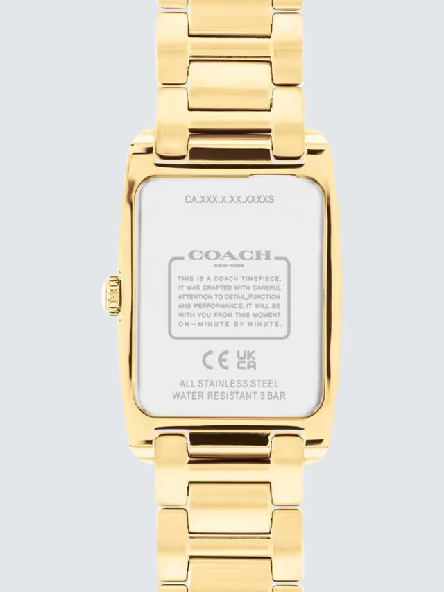 CoachWomen's Reese Rectangular Crystal Bracelet Strap Watch | John Lewis (UK)