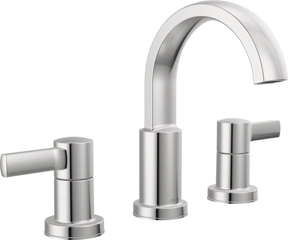 Delta Albion Chrome Widespread 2-handle WaterSense High-arc Residential Handle Bathroom Sink Faucet with Drain | 35855LF | Lowe's