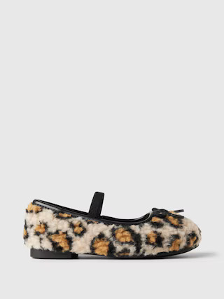 Baby &amp;amp; Toddler Sherpa Leopard Ballet Flats | Gap (US)