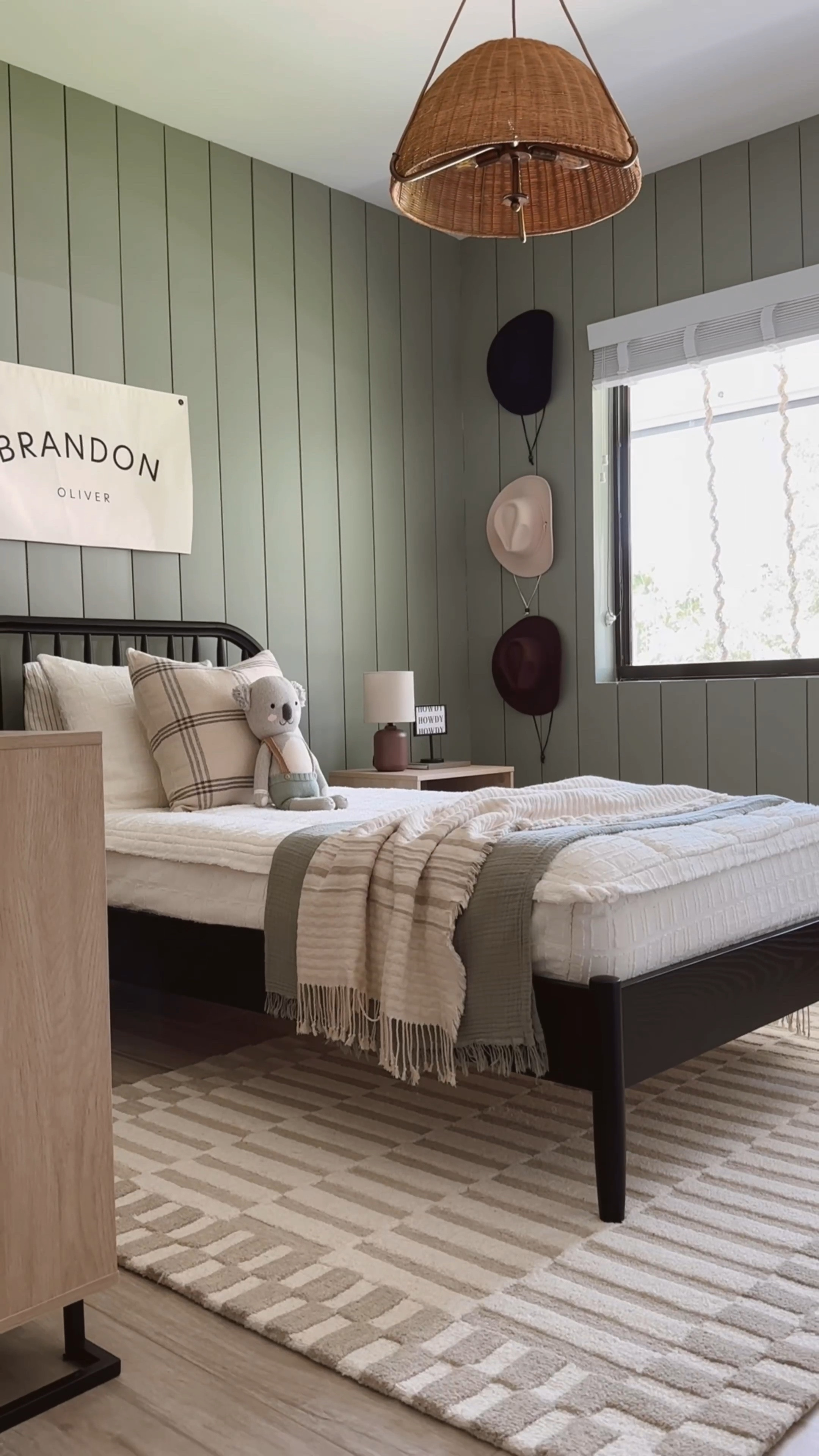 My little cowboys room 🤍 
Linked everything I could here:
+dresser and nightstand now are discontinued and come in a reeded version 
+bedding is beddys 

#boysroom #toddlerroom #western #country #playroom #kidsroom #homedecor #twinbed #kidsbed 

#LTKfamily #LTKhome #LTKkids