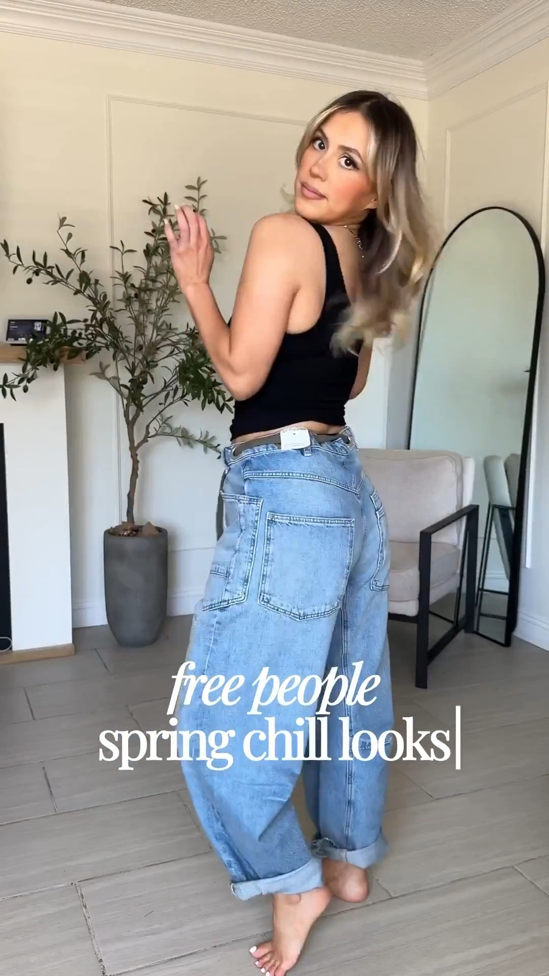 @freepeople Spring favorites 😍🙌🏼 I also linked the dupes from Amazon 🙌🏼🙌🏼

✔️ size 28 in jeans (I went up two sizes because I wanted a very baggy oversized fit). But I would've tried a size 26 if I wanted a perfect fitted fit. | this tank top is from Express. Trust me you need it. It's so good. It has really nice compression. I'm wearing an extra small. | the cardigan is from @aerie (another favorite!)

✔️ I'm wearing an extra small in the jumpsuit and all the dresses! I feel like free people runs a little big so don't be afraid to size down. 
 

#LTKdayinmylife #LTKPetite #LTKgrwm