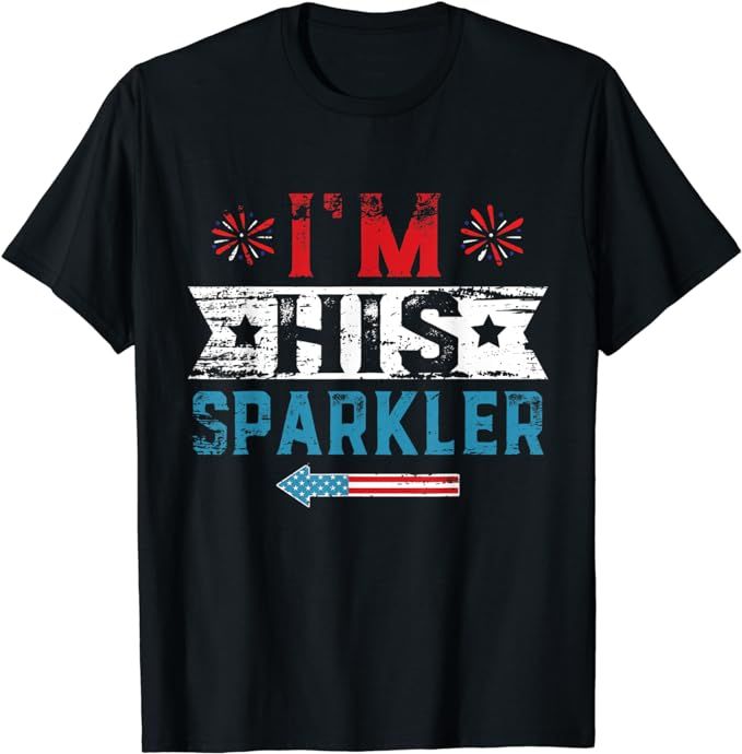 I'm His Sparkler His And Her 4th Of July Matching Couples T-Shirt | Amazon (US)