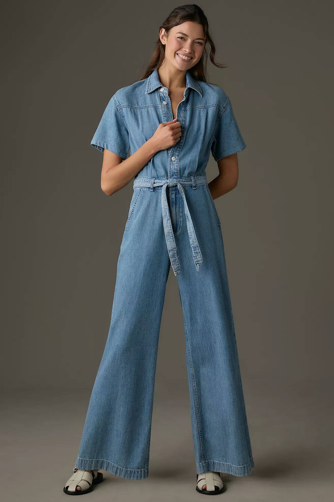 rag & bone Ultra Featherweight Sofie Cropped Jumpsuit | Anthropologie (US)