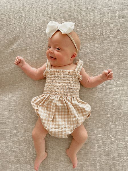 Baby girl style 
Baby girl Amazon 
Newborn girl 
Gingham outfit 

#LTKbaby