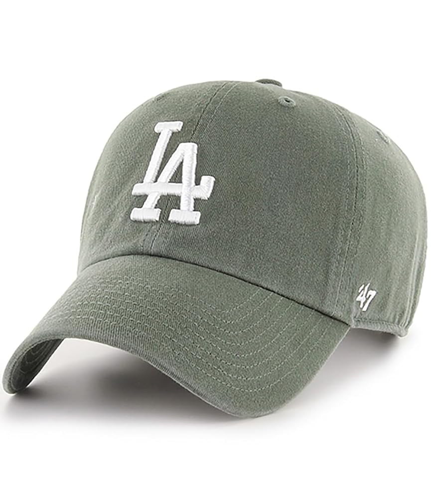 47 Brand MLB Moss Green Primary Logo Clean Up Adjustable Strap Baseball Cap Hat, Adult One Size F... | Amazon (US)