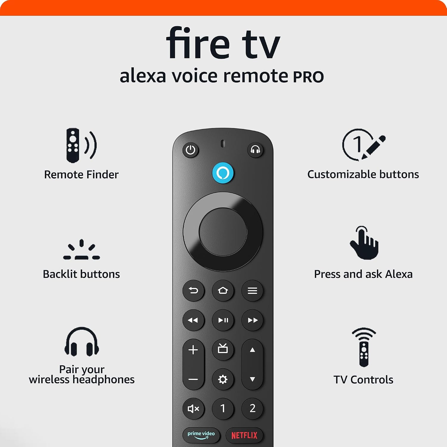 Amazon Fire TV Alexa Voice Remote Pro (newest model) with remote finder, TV controls, and backlit buttons | Amazon (US)
